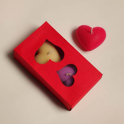 Knitted Heart Candle image 1