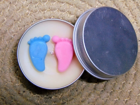 Baby Feet Tin Candle image 0