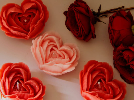 Rose Heart Candle