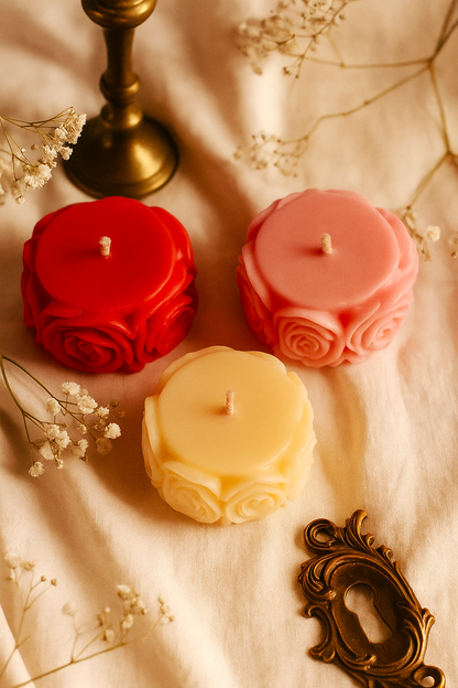 Rose  Carved Candle